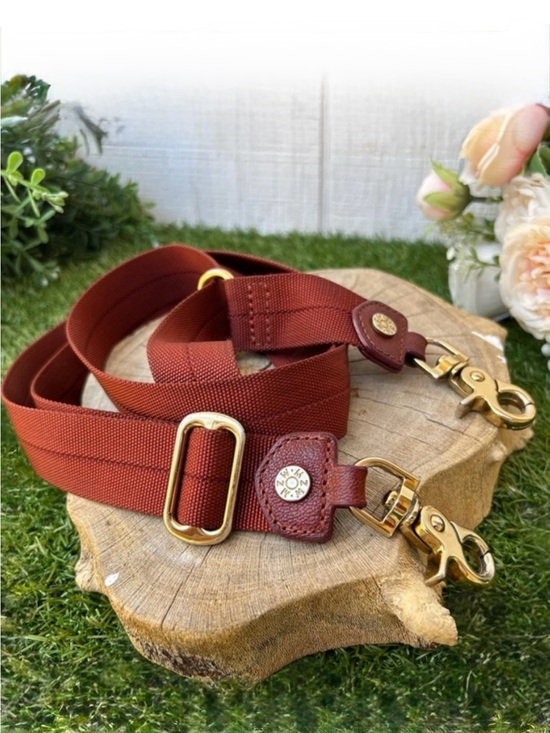 MZ Wallace Handbags - MZ Wallace Adjustable Rust Red Crossbody Strap with Gold Hardware, gently used